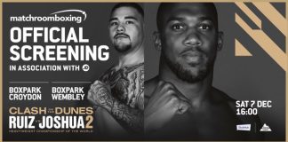 Matchroom unites with Boxpark for AJ screenings