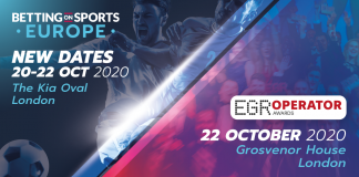 Betting on Sports Europe and EGR Operator Awards to align in October