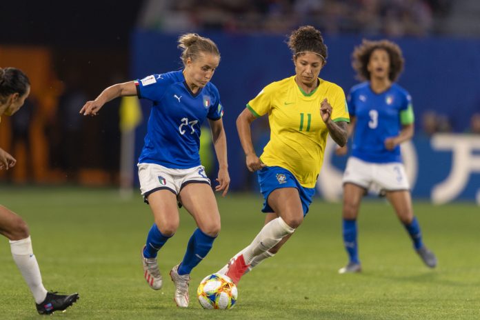 Cristiane Rozeira representing international team Brazil