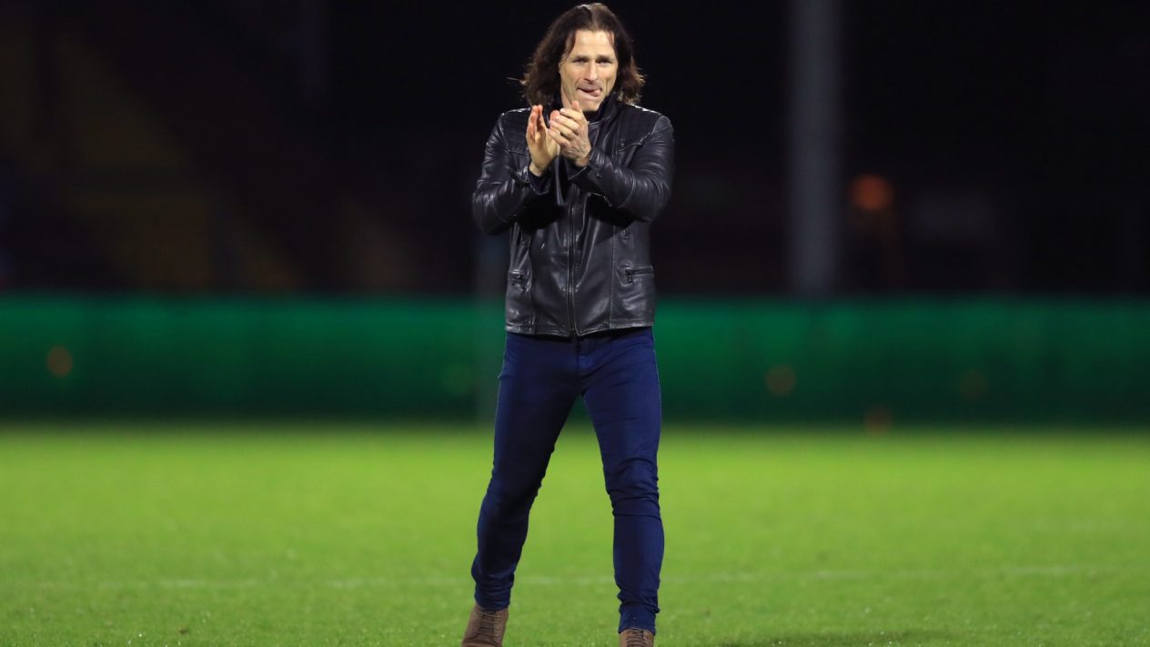 Wycombe boss Gareth Ainsworth claps supporters