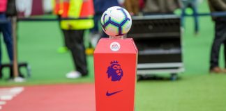 CAT takes lead judiciary of UK football data rights dispute Barclays Premier League matchball stood on podium