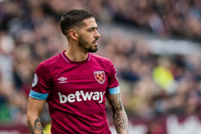 Manuel Lanzini in action for West Ham United