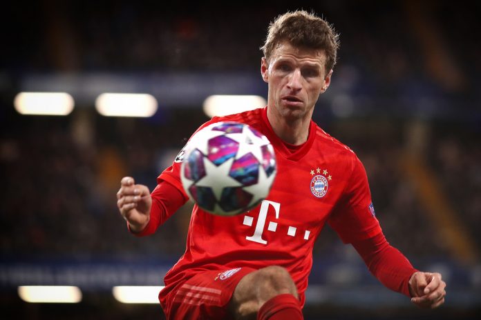 Thomas Muller in action for Bayern Munich