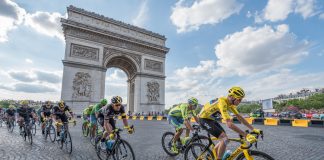 Orange introduces 5G network to Tour de France in renewed ASO partnership Cyclist Chris Froome passes by the Arc de Triomphe during Tour de France
