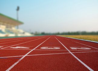 Hyperice enhances USA Cycling and USA Track & Field team performances Low shot of an athletics track