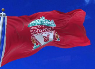 Liverpool to ‘generate global exposure’ for ThinkMarkets via new partnership Liverpool flag waving in wind.