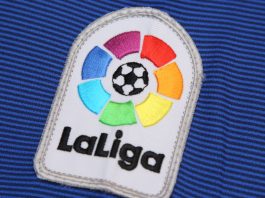 La Liga claims piracy win as NordVPN says it wasn’t told BANGKOK, THAILAND - JULY 07, 2016: The Logo of New La Liga spain football on the jersey on July 07,2016 in Bangkok Thailand.