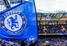 Chelsea offers Skrill awareness opportunity in pre-season initiative Chelsea flag at Stamford Bridge.