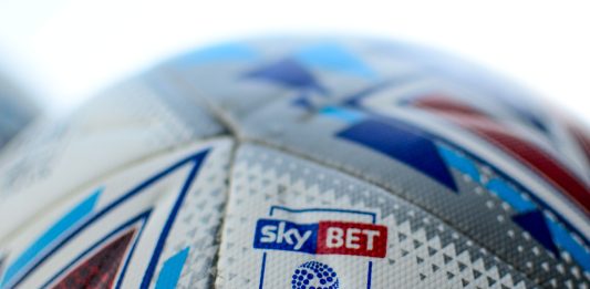 Football with Sky Bet EFL branding.