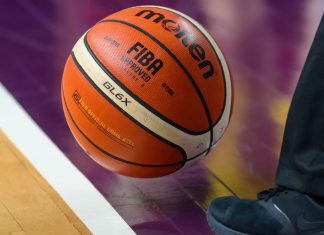 Ganten secures partnership extension with FIBA RIGA, LATVIA. 1st of July, 2019. European Women Basketball Championship, commonly called Eurobasket Women 2019 , game between team Latvia and team Sweden in Arena Riga, Riga, Latvia.