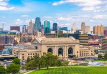 Kansas City Current signs stadium naming rights deal with CPKC Kansas City skyline.