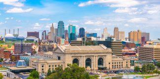 Kansas City Current signs stadium naming rights deal with CPKC Kansas City skyline.