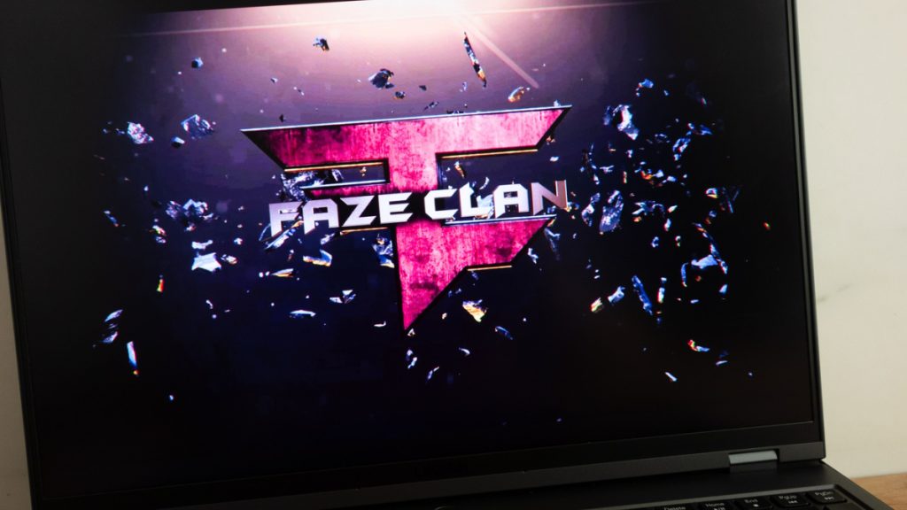 Faze Clan on laptop screen