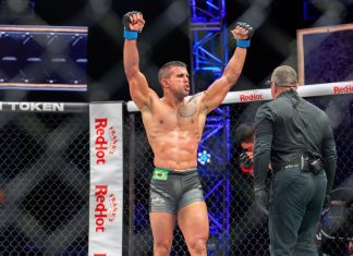 PFL and U-NEXT bring MMA Action to Japan PFL fighter raising his arms in celebration.