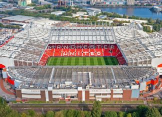 Manchester United focuses on memories for Cadbury anniversary Old Trafford from above, home of Manchester United.