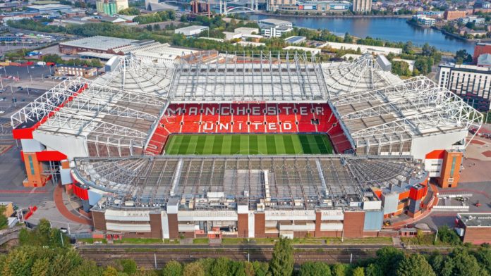Old Trafford from above.