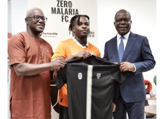 RBM Partnership announces plans to engage with stakeholders at AFCON Holding No Malaria FC shirt