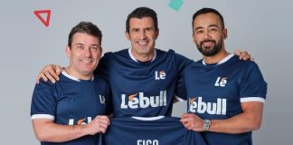 LeBull Portugal announce Luis Figo as newest brand ambassador Luis Figo holding LeBull shirt as brand ambassador.