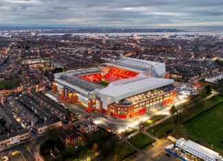 Jurgen Klopp’s last season set to be captured in new documentary Liverpool FC's stadium Anfield pictured at night time.