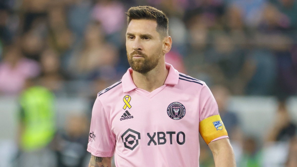 Lionel Messi playing for Inter Miami.