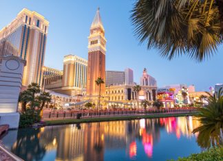 AFC Bournemouth injects “Vegas energy” with tourism deal Las Vegas, Nevada, USA cityscape along the strip at twilight.