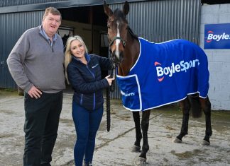 BoyleSports maintains racing momentum with John Hanlon deal John Hanlon posing for a picture to celebrate new deal with BoyleSports