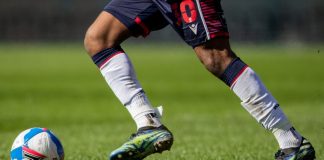 EFL kicks off global domination with two rights deals : Bolton Wanderers 0-0 Colchester United, University of Bolton Stadium. Dapo Afolayan in possession of the ball.