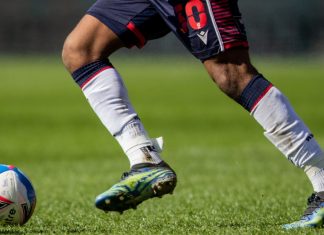 EFL kicks off global domination with two rights deals : Bolton Wanderers 0-0 Colchester United, University of Bolton Stadium. Dapo Afolayan in possession of the ball.