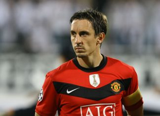 Gary Neville joins Consello Strive UK as Chairman & Partner Gary Neville pictured playing for Manchester United defeated Beşiktaş 1-0 in the Champions League match at Istanbul Beşiktaş İnönü Stadium on 15 September 2009.