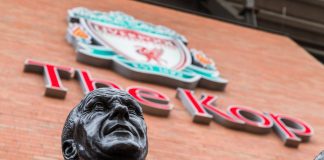 Liverpool partners with Ladbrokes in Premier League’s latest betting deal Statue of Bill Shankly at Anfield stadium in Liverpool (England) seen in June 2020.
