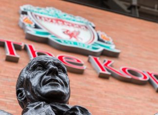 Liverpool partners with Ladbrokes in Premier League’s latest betting deal Statue of Bill Shankly at Anfield stadium in Liverpool (England) seen in June 2020.