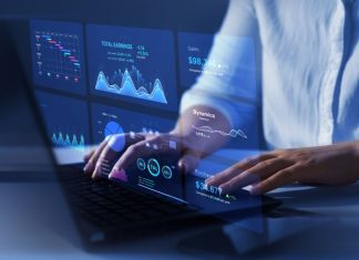Two Circles: Sports’ sprint to hit $260bn by 2033 Advisor using KPI Dashboard on virtual screen.