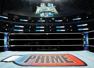 PRIME pins down record-setting sponsorship deal with WWE PRIME Hydration branding in centre of WWE ring.
