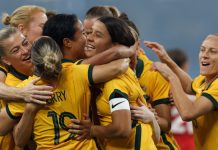 Football Australia seeks government support amid AFC plans Australia celebrates a goal during the International Friendly Match between Australia and Canada at Allianz Stadium.