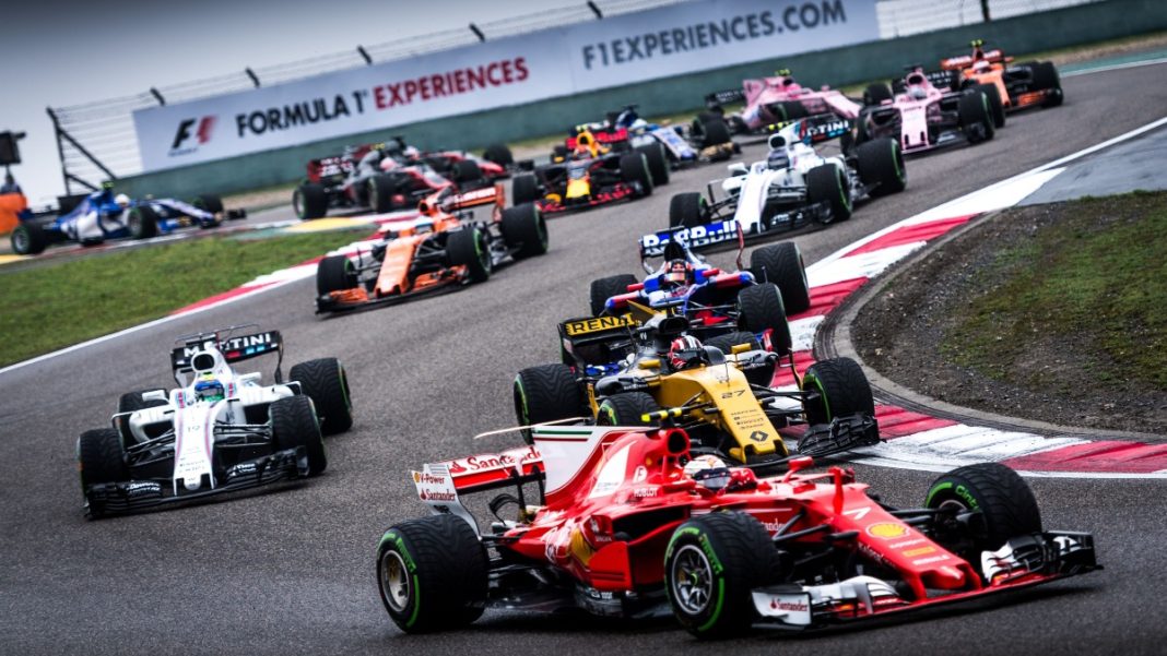 Formula-1 Start the F1 race at Formula One Chinese Grand Prix at Shanghai Circuit.