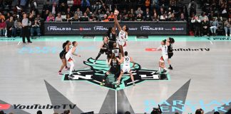 TNT Sports champions its diversity of audience with WNBA deal Tip off at a WNBA match.