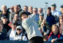 DP World Tour wages war on climate change with spectator tool Alfred Dunhill Links Championship Round One at Carnoustie Golf Links, Nicolais Hojgaard drives off the 18th tee.
