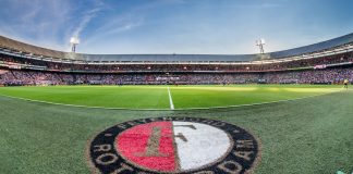 Feyenoord ‘shapes the future’ of football payments with Knaken anorama of a full sports stadium - Olympiakos on 1 August 2015 at stadium De Kuip in Rotterdam, the Netherlands.