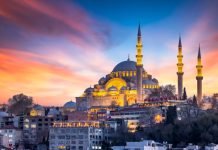 Turkey ‘trusted to deliver wonderful European Games’ in 2027 Suleymaniye Mosque Ottoman imperial mosque at sunset.