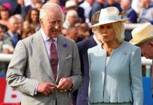 Jockey Club unveil King and Queen as joint Patrons His Majesty King Charles and Her Majesty Queen Camilla in the Parade Ring at Doncaster Racecourse on St Leger day.