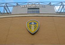 Leeds United push for promotion with Red Bull minority stake A low angle picture of Leeds United Football Club stadium at Elland Road in evening.