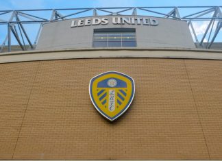 Leeds United push for promotion with Red Bull minority stake A low angle picture of Leeds United Football Club stadium at Elland Road in evening.