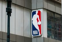NBA team sponsorship revenue up 91% in five years A sign for the NBA Store in Manhanttan.