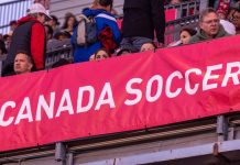Uncertainty looms following CSB and Mediapro settlement The Canada Soccer logo at the BMO Field stadium.