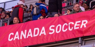 Uncertainty looms following CSB and Mediapro settlement The Canada Soccer logo at the BMO Field stadium.