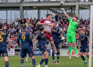 EFL becomes highest attended league body in Europe Bradford City Goal Keeper Harry Lewis puches the ball from Max Dyche of Northampton Town in the EFL Div 2 Northampton Town v Bradford City.
