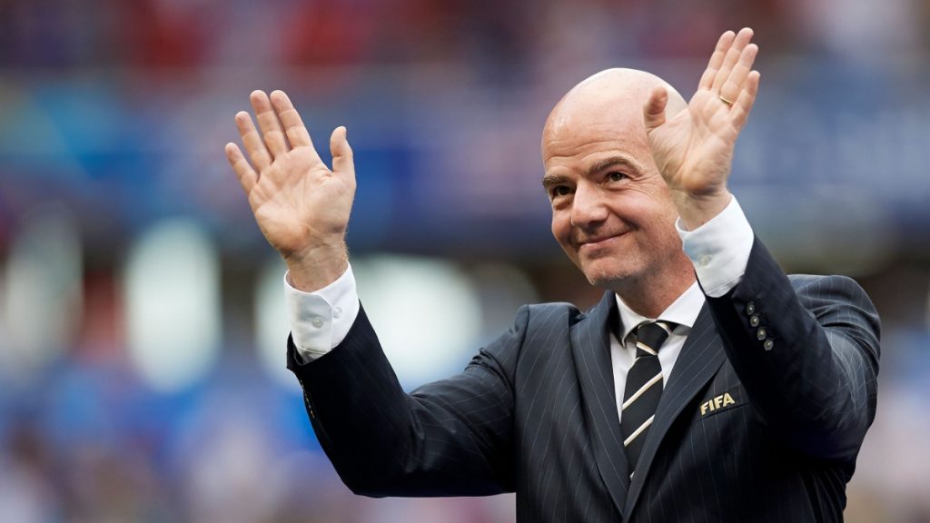 Gianni Infantino, FIFA President during the 2019 FIFA Women's World Cup France Final match between The United State of America and The Netherlands at Stade de Lyon on 7 July, 2019 in Lyon, France.