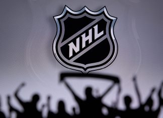 Smith Entertainment Group brings the NHL to Utah National Hockey LeagueFans Silhouette. Crowd celebrate and support the NHL hockey Team.