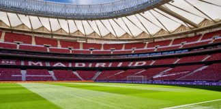 Atlético Madrid keeps betting links in deal with Asian firm Pitch view at Civitas Metropolitano arena - the official playground of FC Atletico.