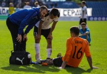 FIFA comes under fire: EC decries crowded match calendar match of the national football league of Russia between the Baltika team Kaliningrad and the team Shinnik Yaroslavl at the stadium of the Baltic.